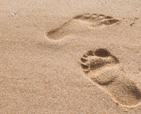 Foodprint in the sand - Fussabdruck im Sand