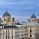 Blick auf das Kunsthistorische und Naturhistorische Museum in Wien