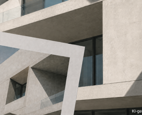 Fassade eines mordernen Betongebäudes